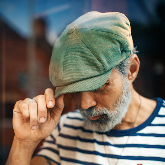 BAKER BOY HAT -  ARMY GREEN