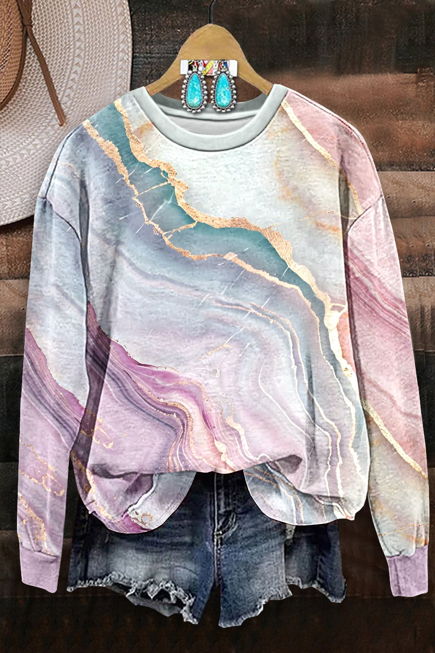 Stone Texture Art Print Sweatshirt