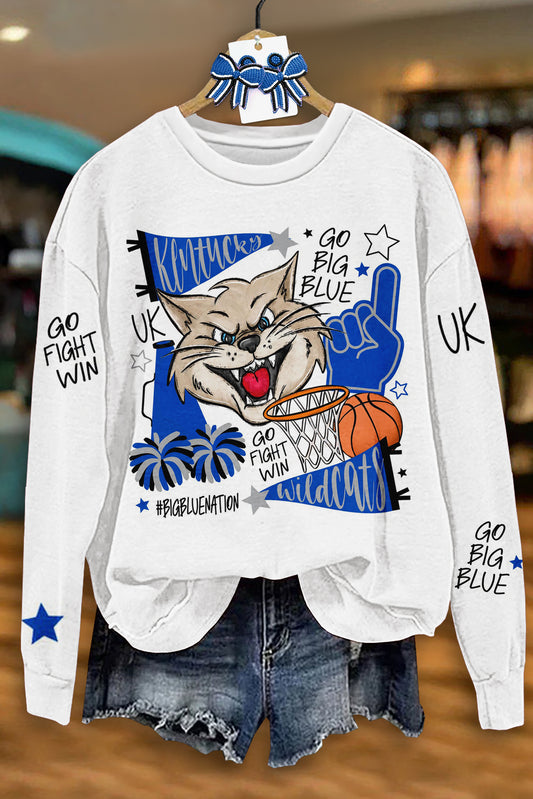 Cute Kentucky Wildcats Game Day Print Sweatshirt