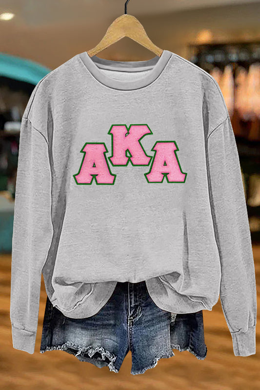 Cute AKA Print Sweatshirt