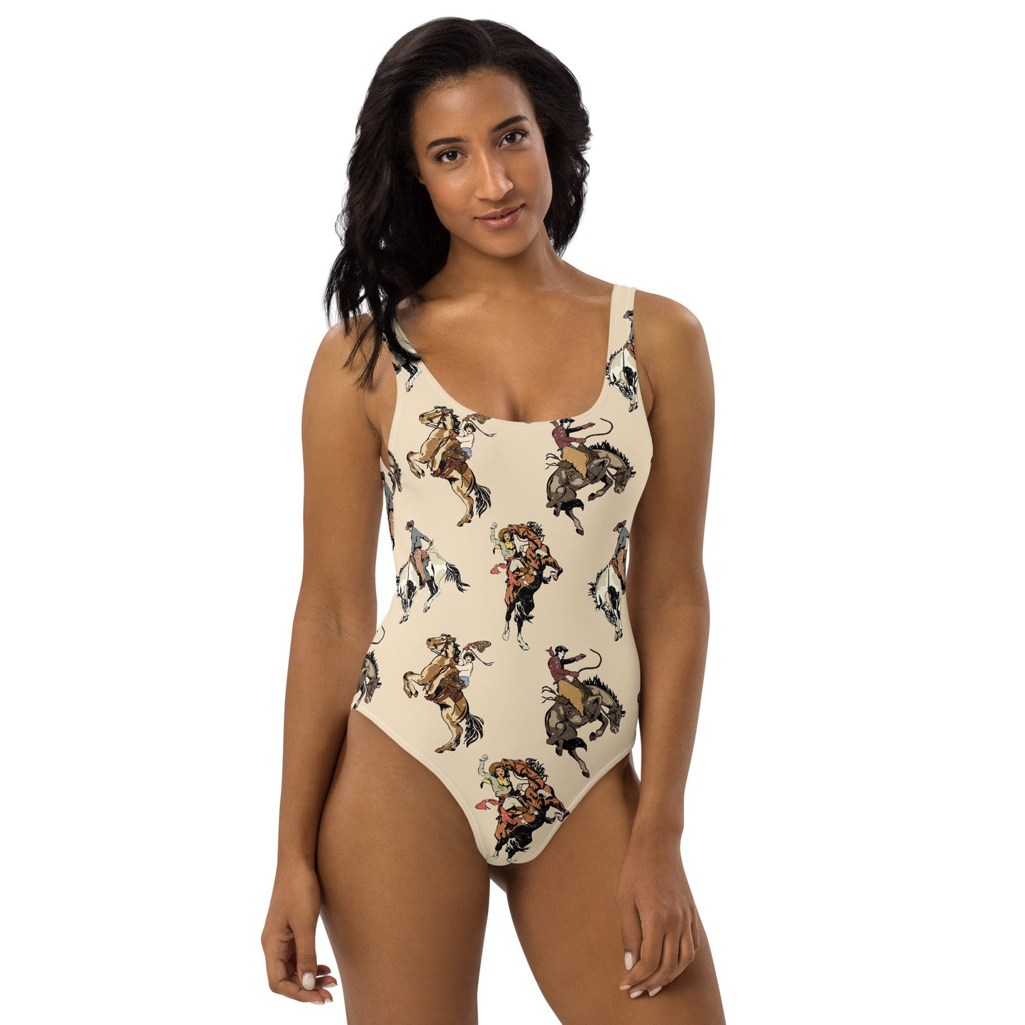 Yeehaw Vintage Cowgirl One-Piece Swimsuit