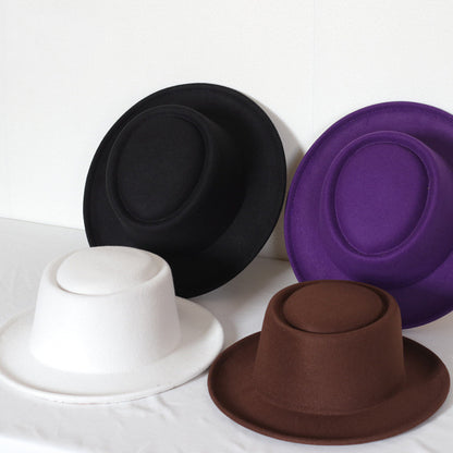 Luke Flat Top Hat - Black