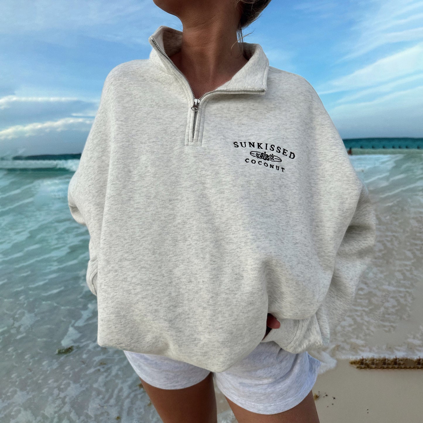 Retro Quarter Zip Sweatshirt