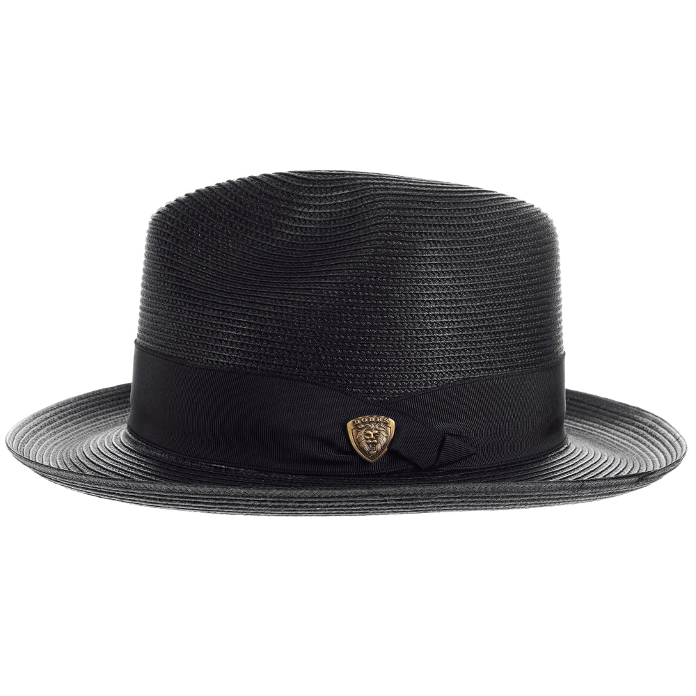 Classic Khaki Straw Fedora Hat