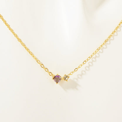 Women's Vintage Birthday Zircon Necklace