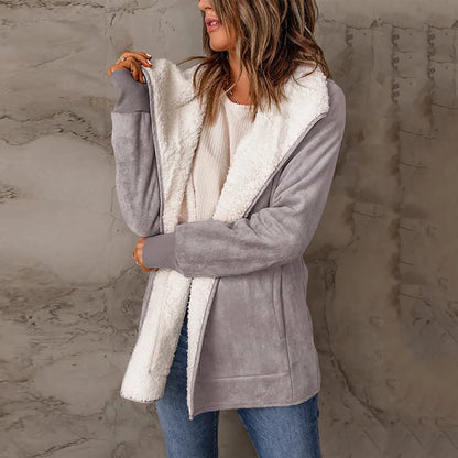 Orchard Faux Suede Sherpa Lined Coat