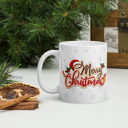 Merry Christmas White Glossy Mug