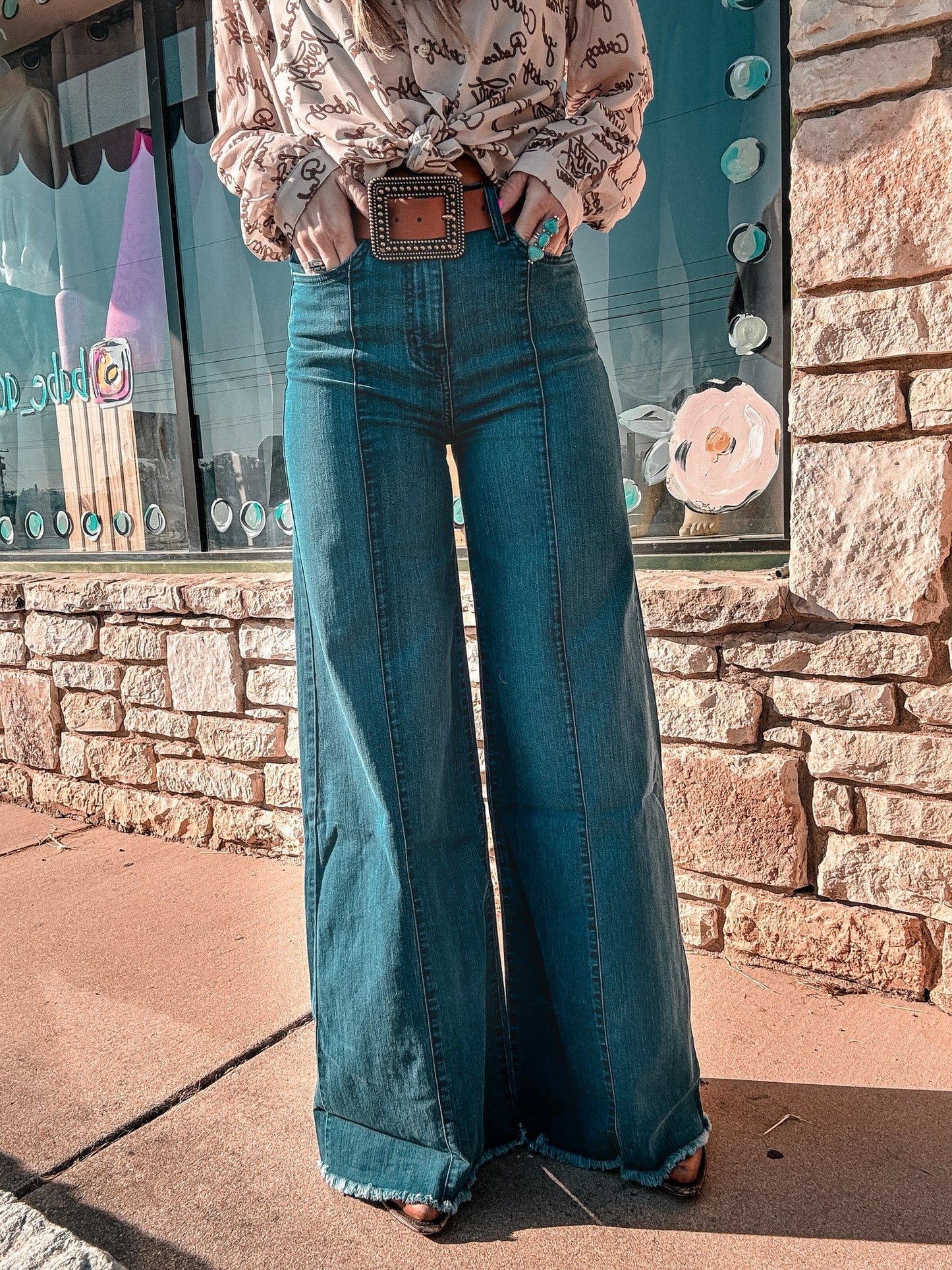 Vintage Wide Leg Denim Jeans