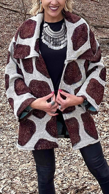 Women's Casual Western Cow Print Jacket