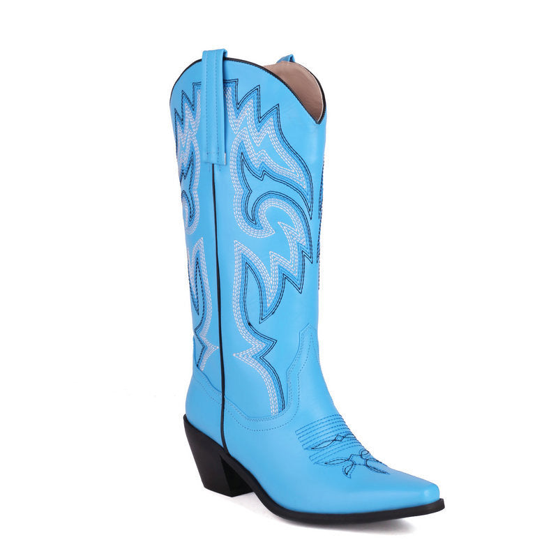 Western Retro Embroidered Boots