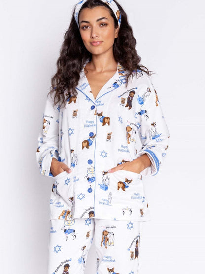 Cute Dog Print Pajama Set