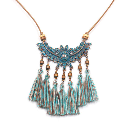 Female Ethnic Style Tassel Necklace