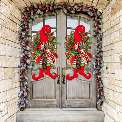 Elf Christmas Wreath-for Front Door &Double Doors