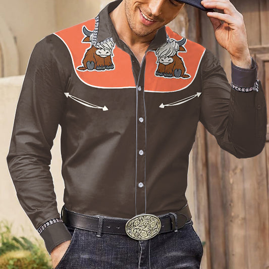 Men's Vintage Western Cowboy Shirt