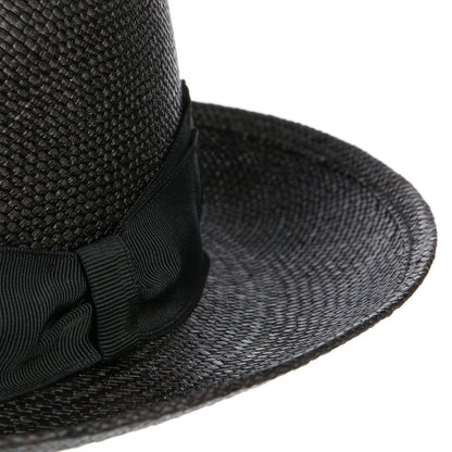 DAROLAN PANAMA STRAW HAT-BLACK