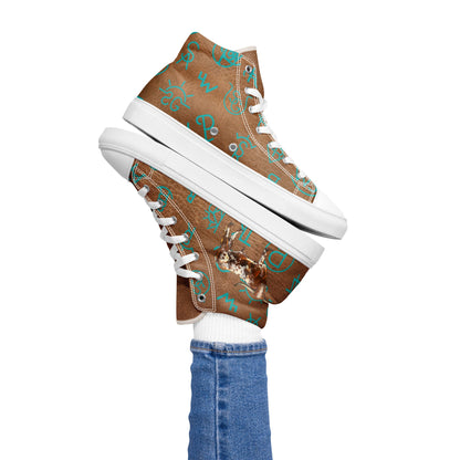 Longhorns & Brands Women__ high top canvas shoes