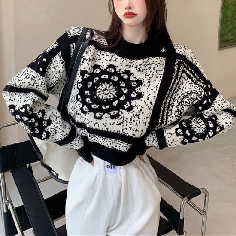 Women's Vintage Jacquard Sweater