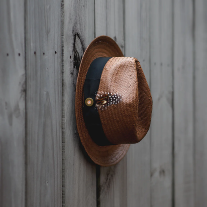 Straw Trilby Fedora Hat – Coffee