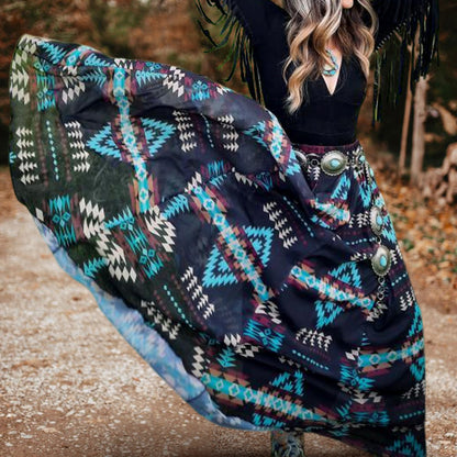 Western Print Skirt