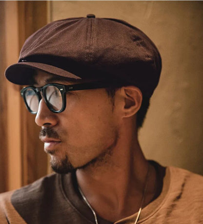 SHELBY - Workwear WAXED COTTON Newsboy Cap