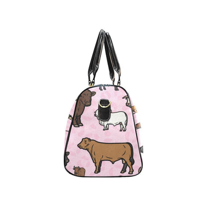 Pink Cattle Small Travel Bag