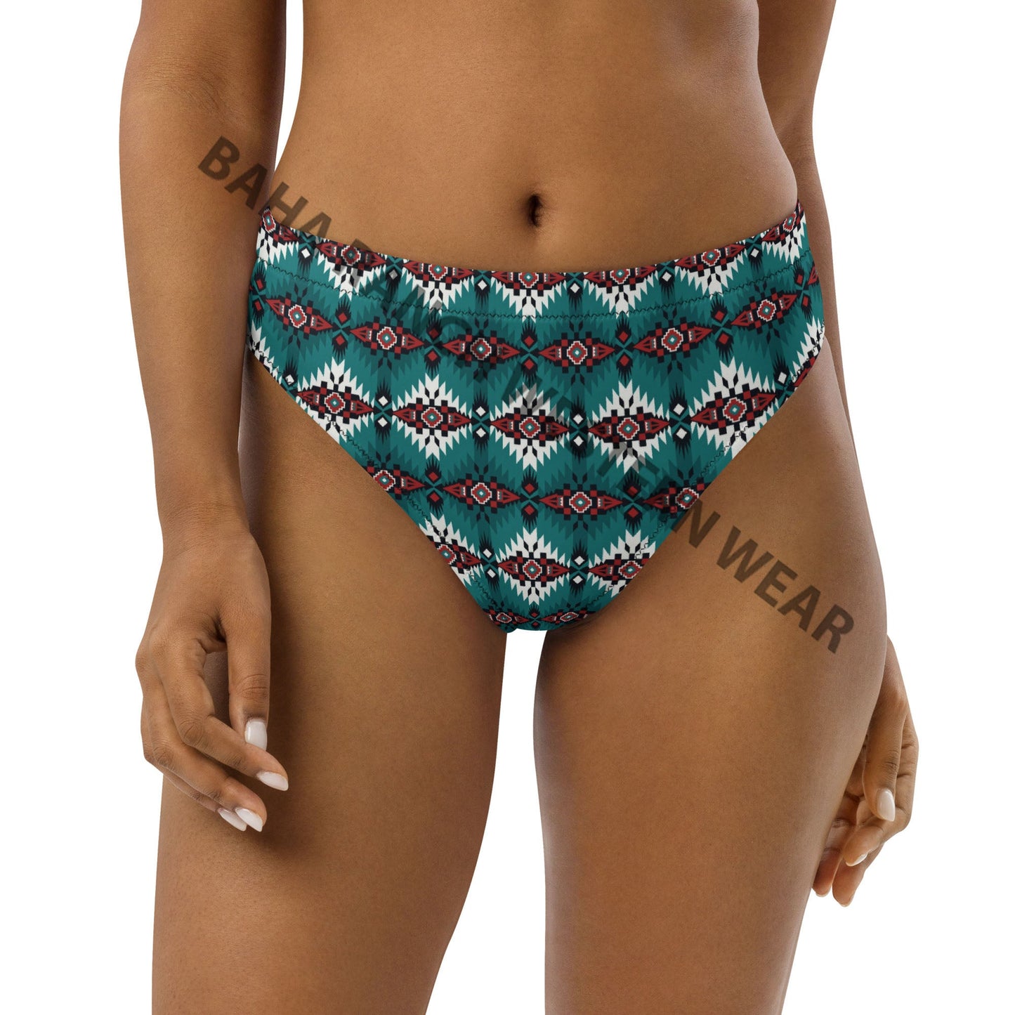 Yeehaw Teal Burgandy Bikini Bottom