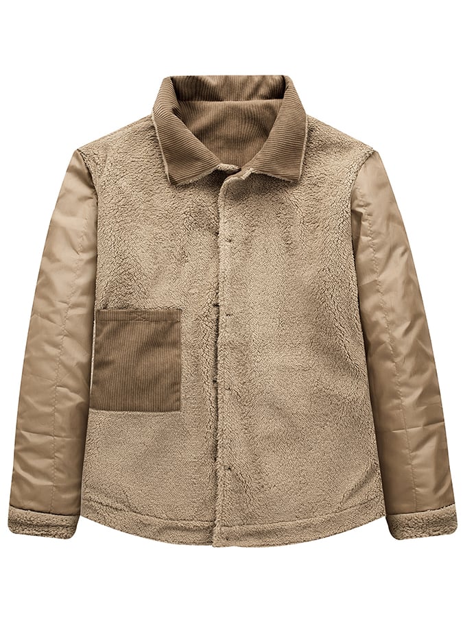 Men's Western Retro sherpa Thickened Corduroy Jacket