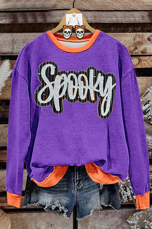 SPOOKY Print Sweatshirt