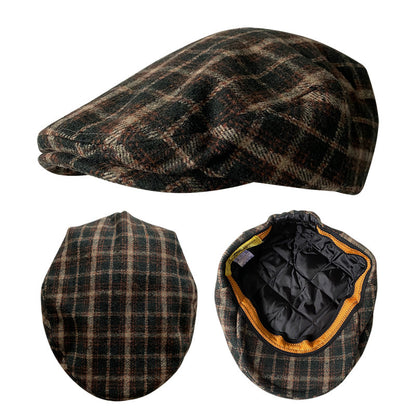 THE PEAKED Marl Flat Hat Kent-Harris Tweed