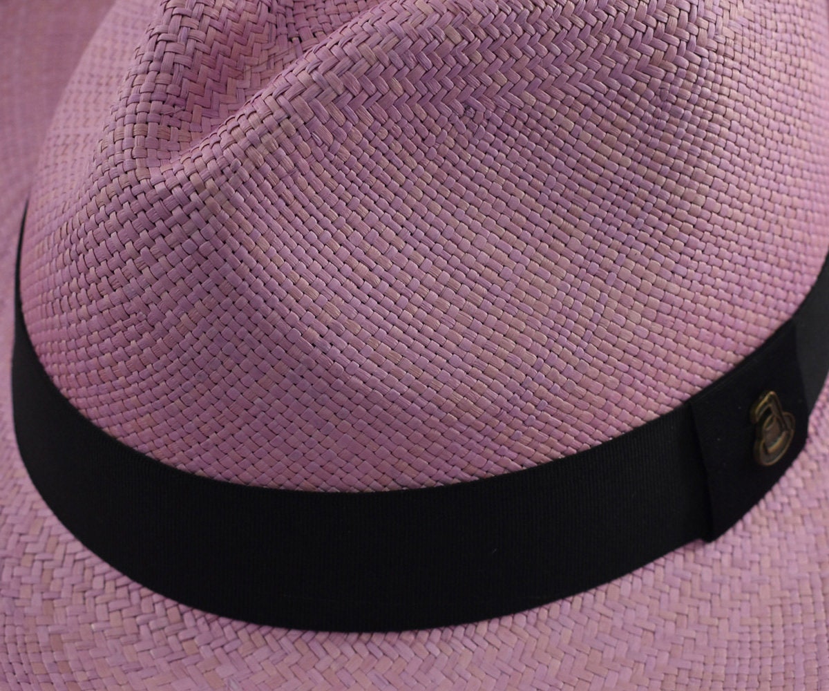 Advanced Original Panama Hat-Lilac Toquilla Straw-Handwoven in Ecuador