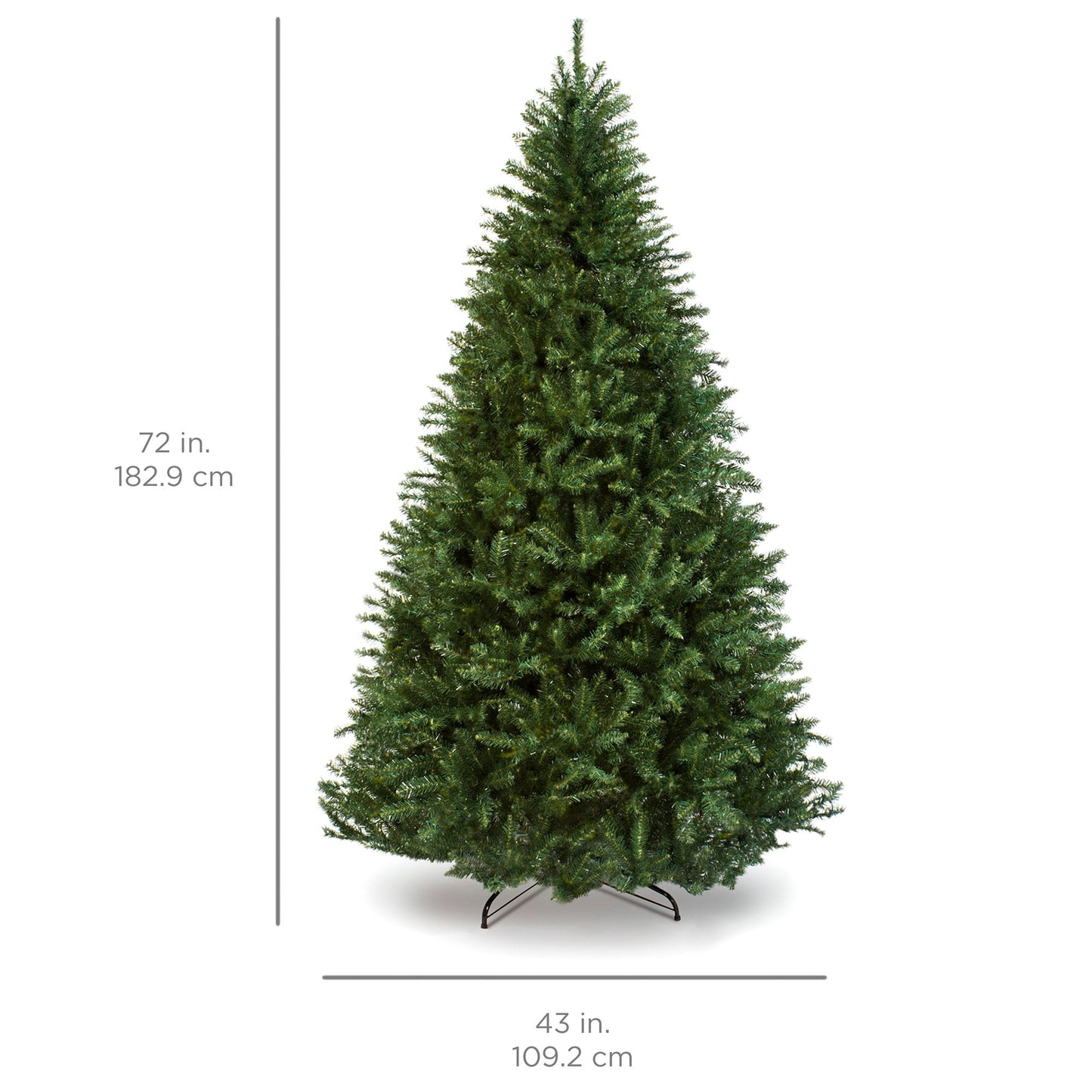 Hinged Douglas Full Fir Artificial Christmas Tree w/ Metal Stand