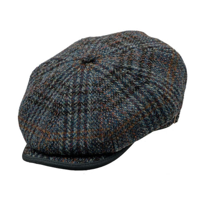 [NEW!]PEAKED CAPS Genuine Scottish Harris Tweed 8 Panels Man Cap Malone