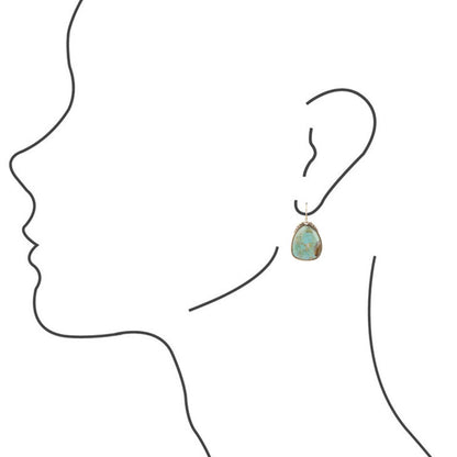 Agave Genuine Turquoise Earrings