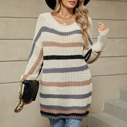 Isla Striped Knit Sweater Tunic