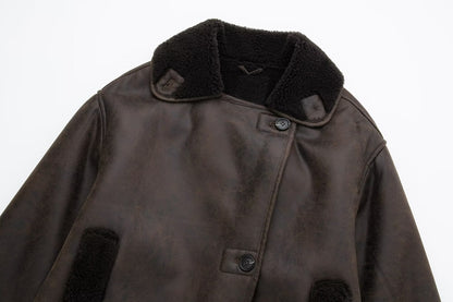 Naomi Shearling-Lined Aviator Jacket