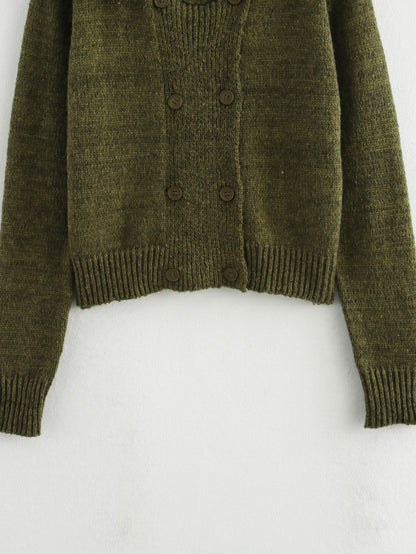 Ivy Double-Breasted Knit Cardigan