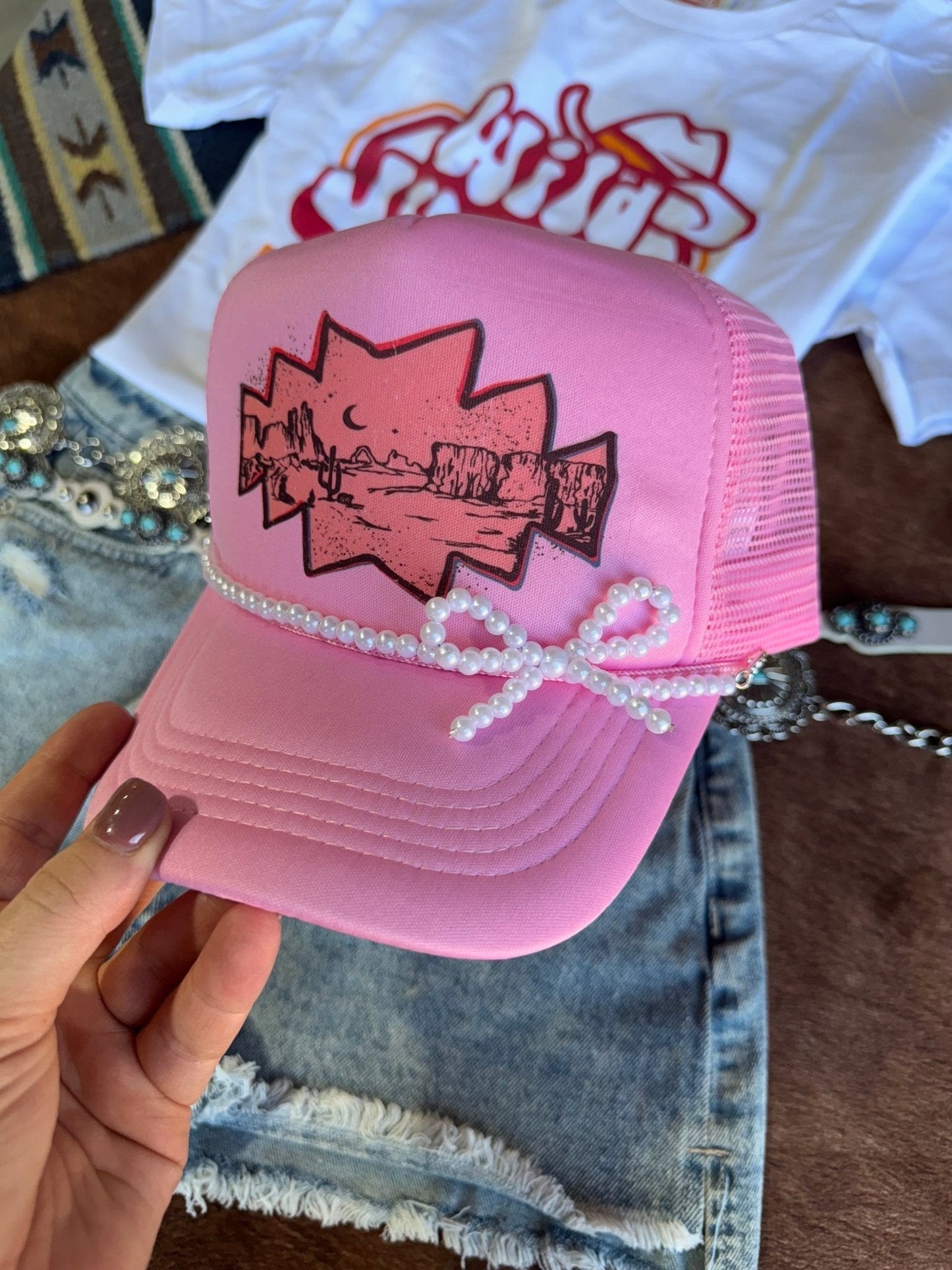 Pink Desert Trucker Hat