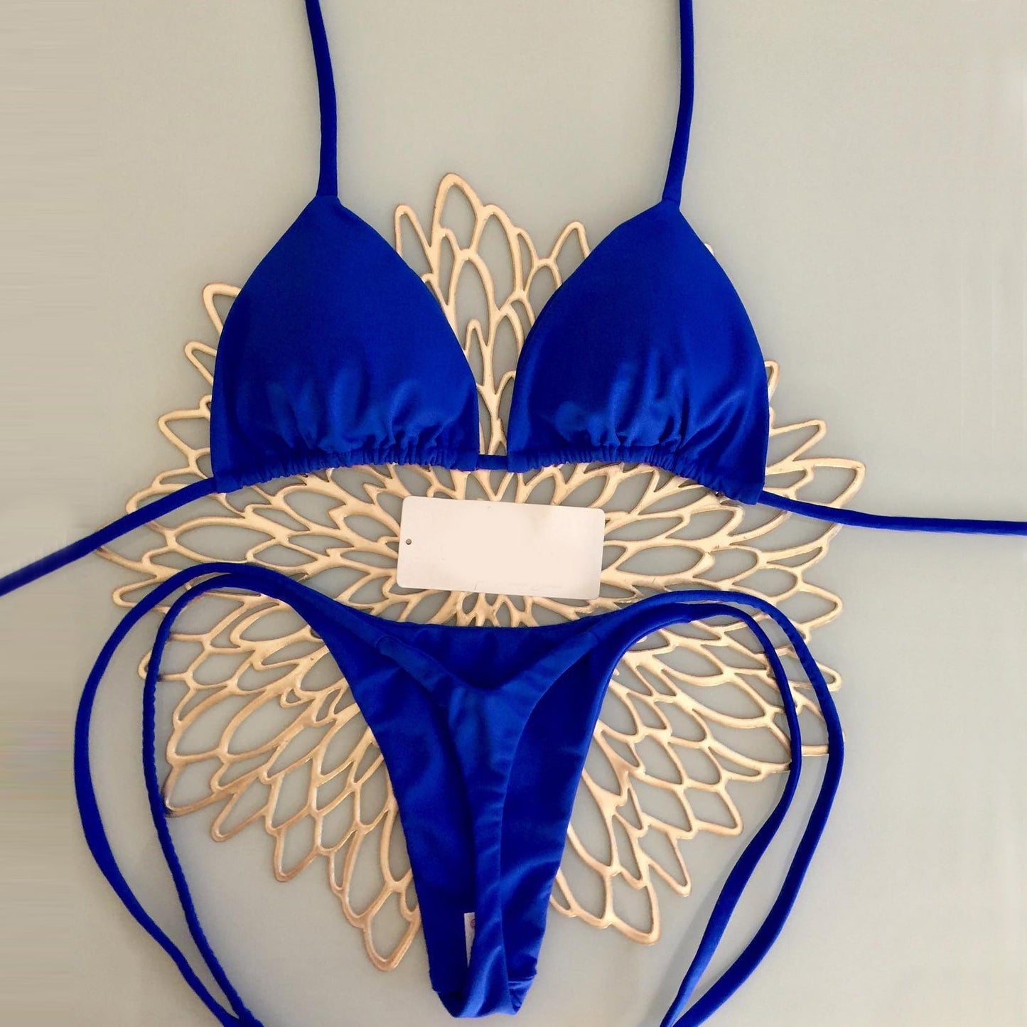 Trendy solid color resort bikini