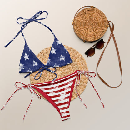 Yeehaw Stars & Stripes String Bikini