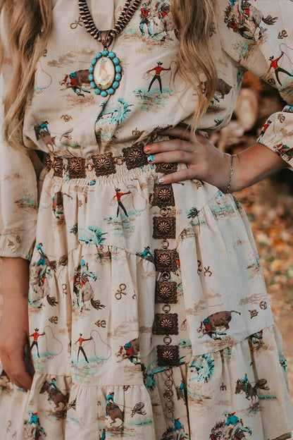 Western Rodeo Print Dress