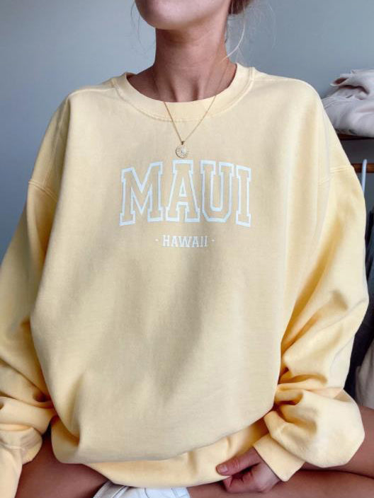 Fashion Loose Maui Hawaii Sweatshirt