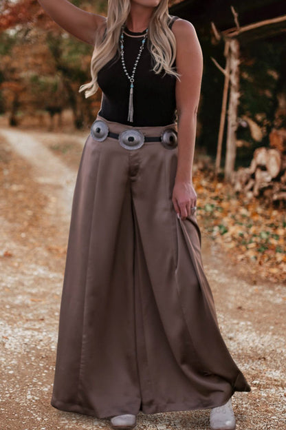 Vintage Pleated Wide-Leg Trousers