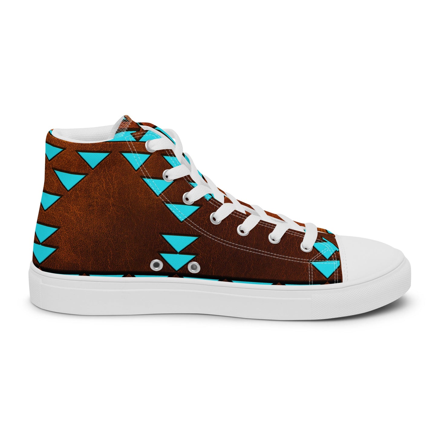 Mullet Cowboy Aztec Men__ High Top Canvas Shoes