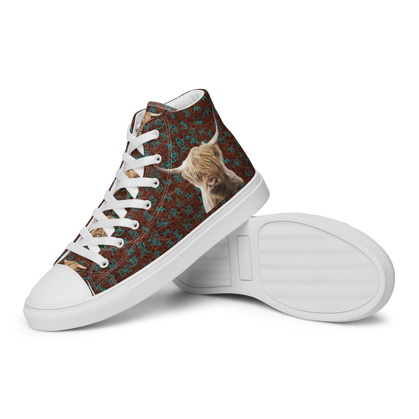 Highlands and Brands Women__ high top canvas shoes