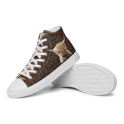 Highlands and Brands Women__ high top canvas shoes