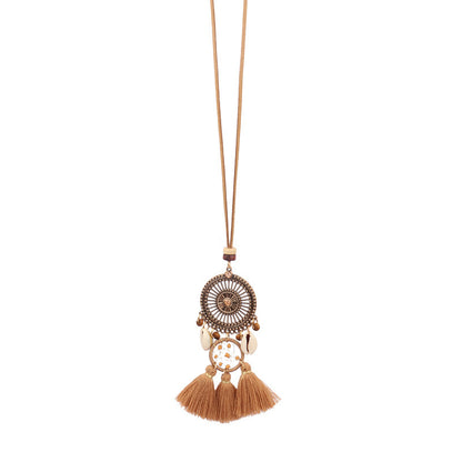 Women's Bohemian Tassel Necklace Shell Necklace