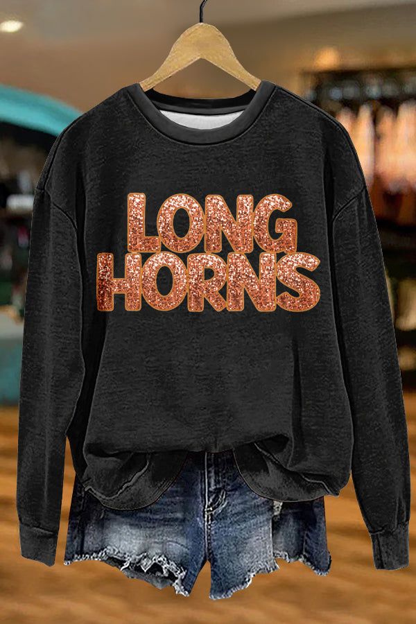 Texas Longhorn Football Gameday Print Sweatshirt