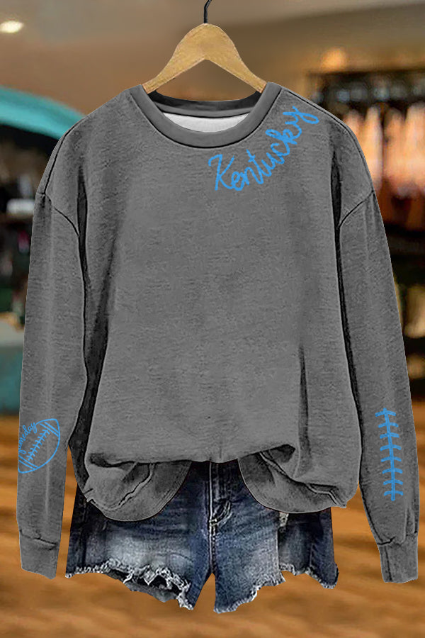 Classic Kentucky Football Gameday Print Sweatshirt