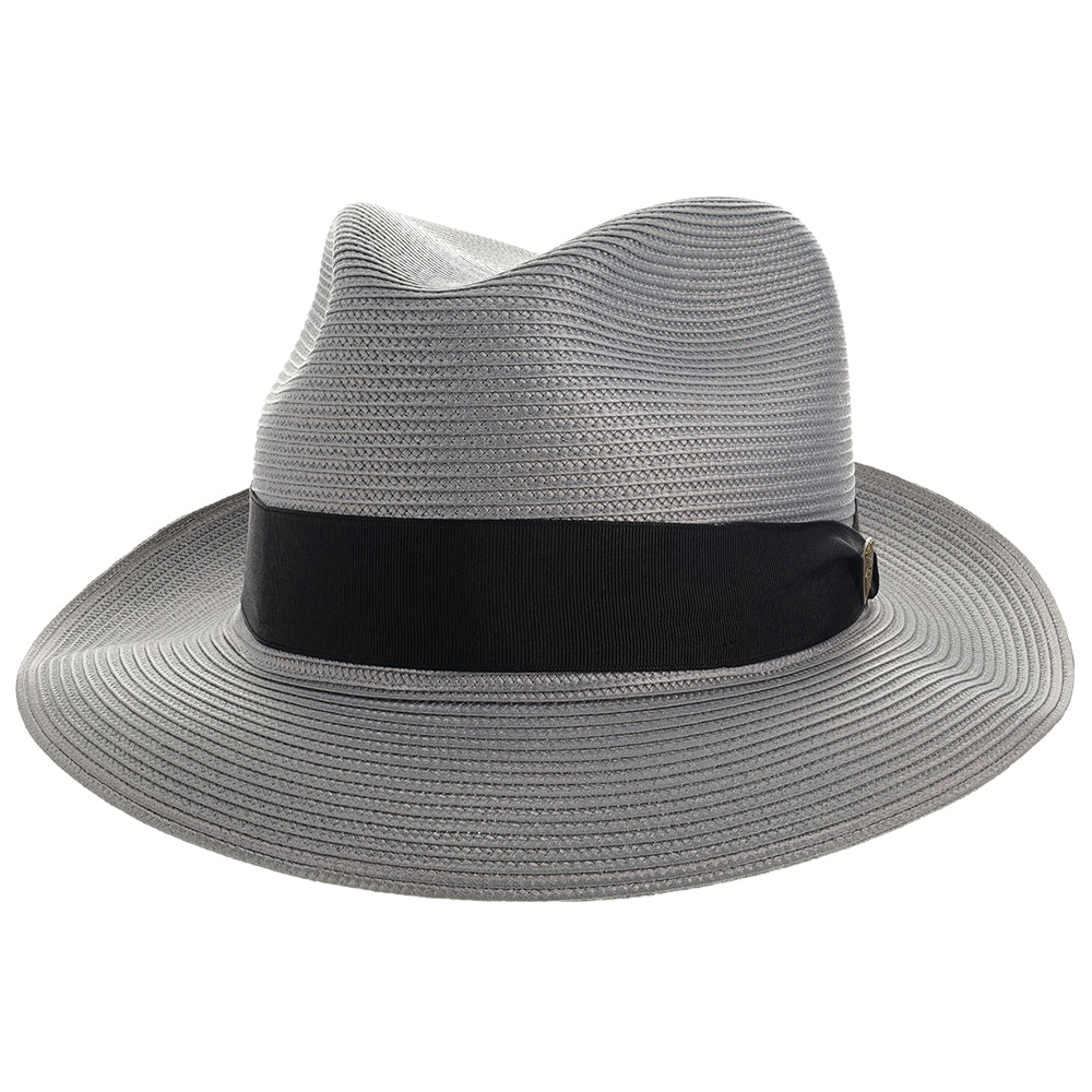 Classic Blue Straw Fedora Hat