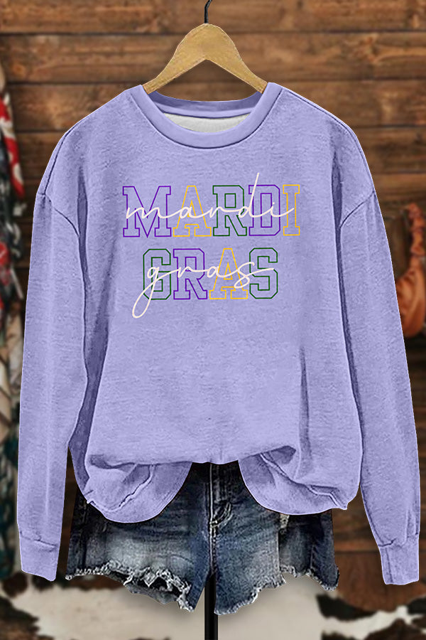 Comfort Colorful Mardi Gras Sweatshirt